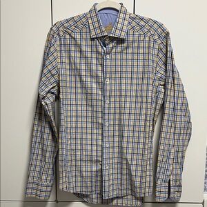 RGB Black Label Blue and Yellow Plaid Shirt